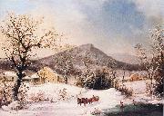 George Henry Durrie Winter in the Country, Distant Hills Sweden oil painting artist
